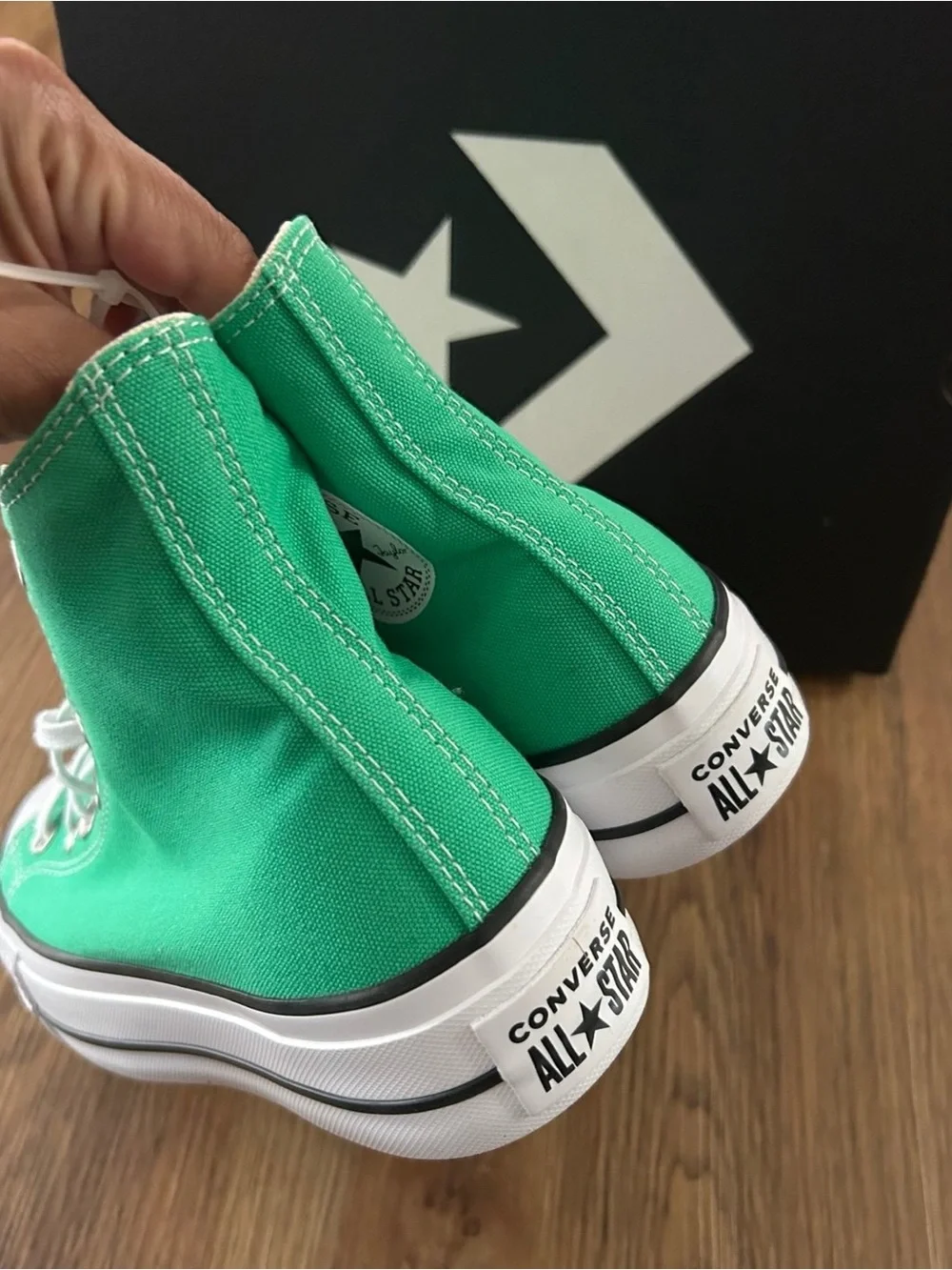 CONVERSE CTAS lift platform green lace up shoes sneakers women’s 7.5 new